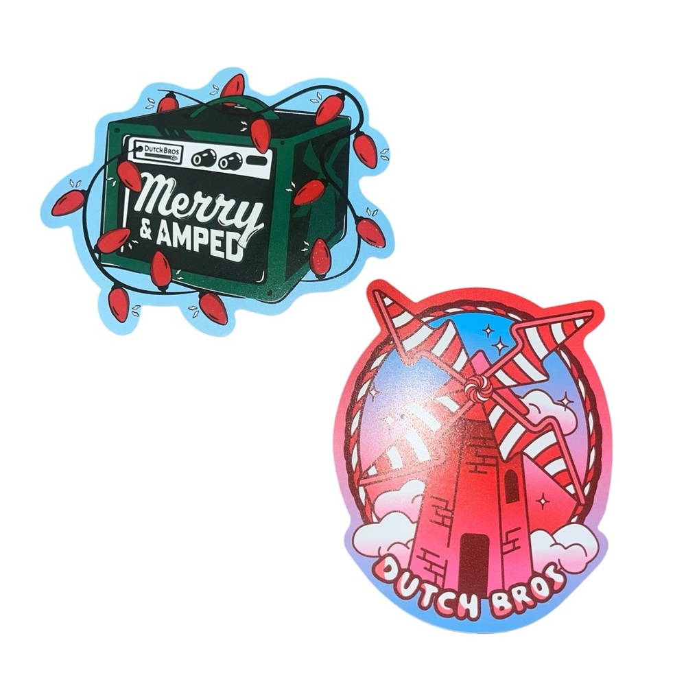 Dutch bros Christmas stickers November 2025